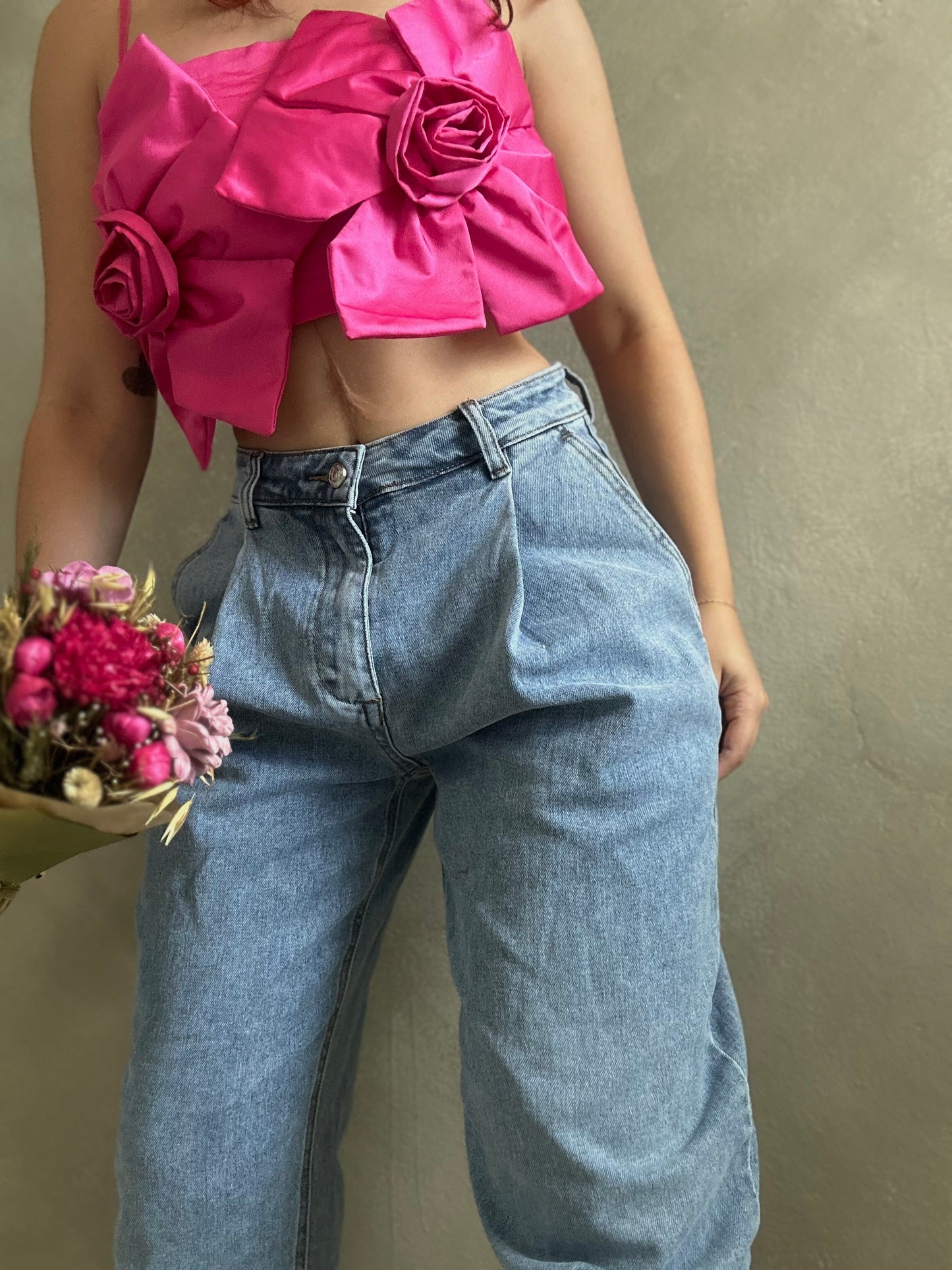 Pleated Mom Jeans