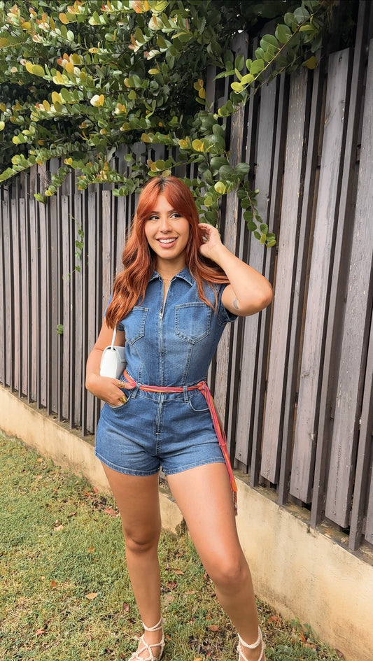 Denim Romper