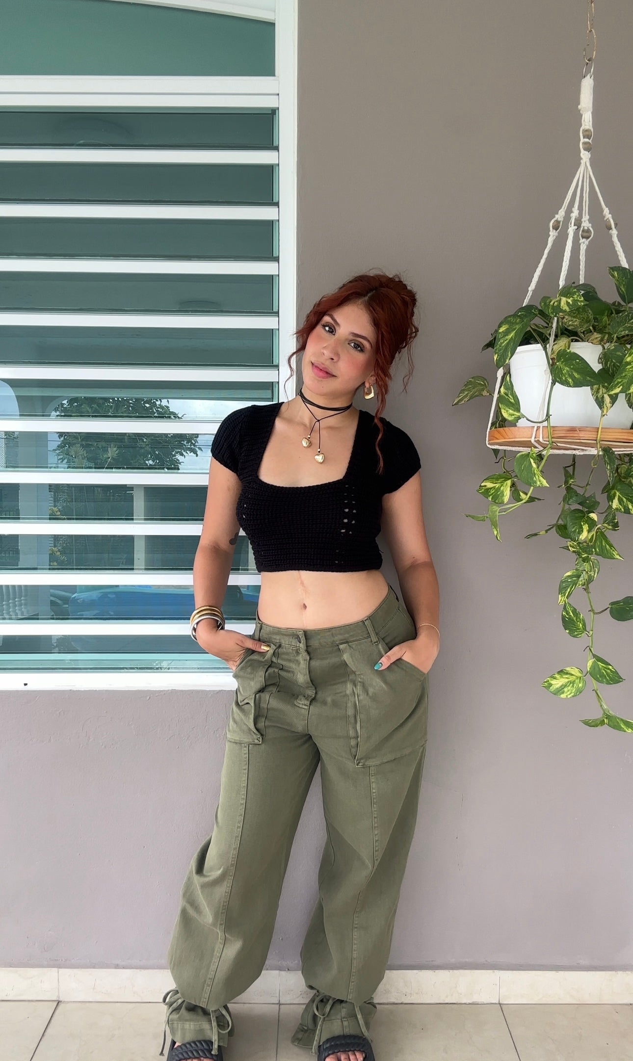 Olive Wide Leg Pant