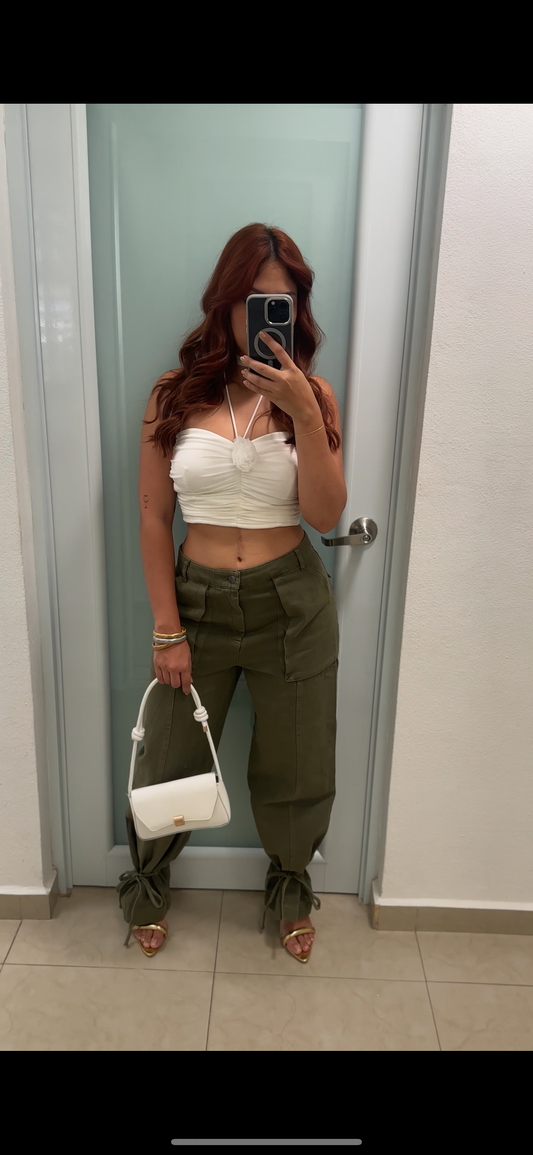 Olive Wide Leg Pant