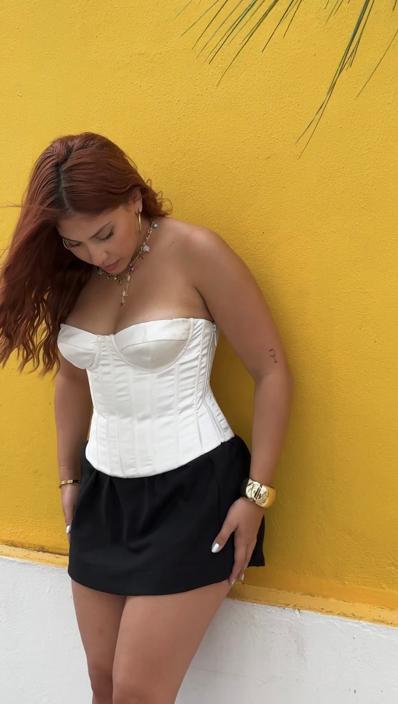 White Satin Corset