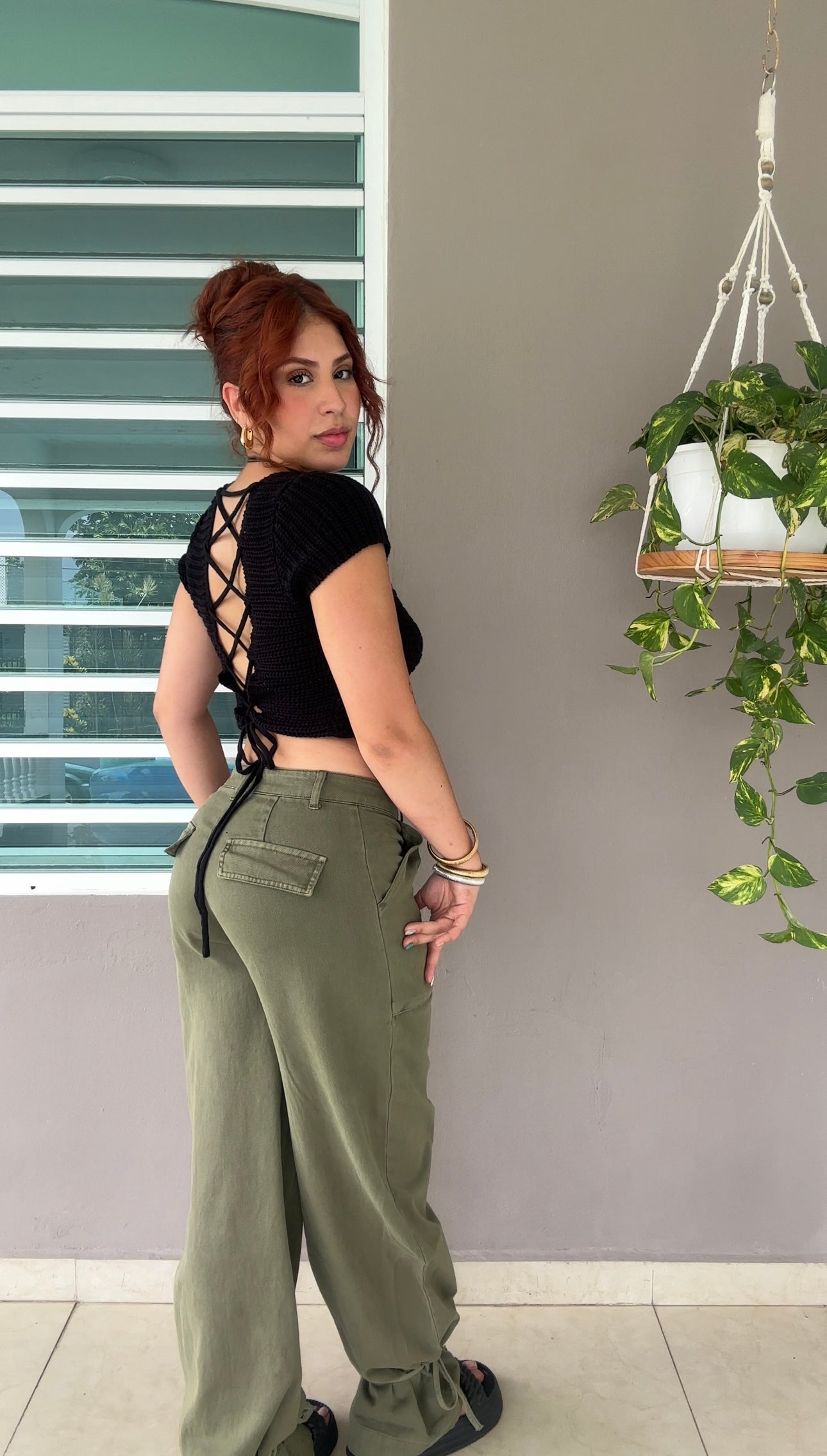 Olive Wide Leg Pant